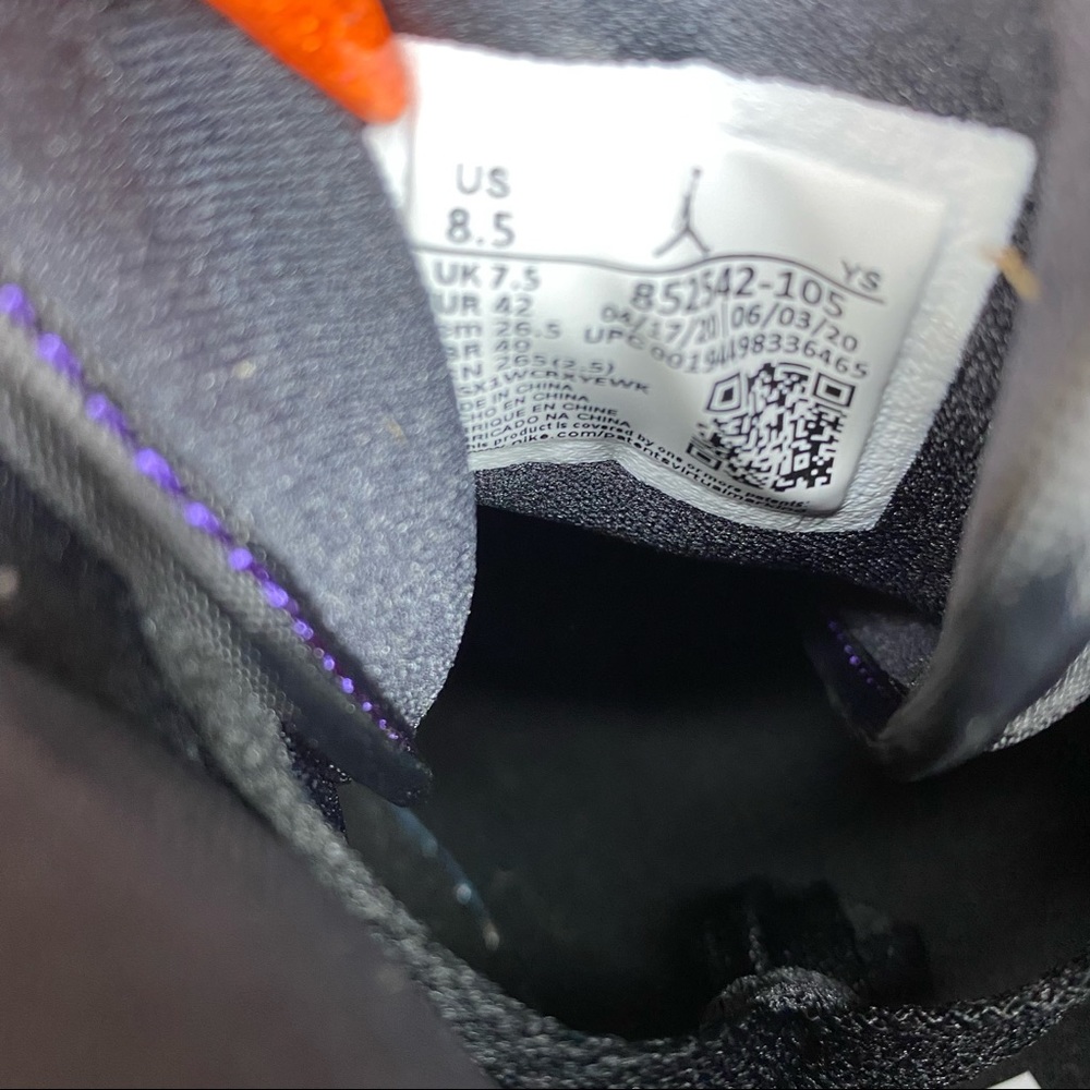 Mens Nike Air Jordan 1 Mid Court Purple New in Box size 8.5M 10W - Picture 5 of 6